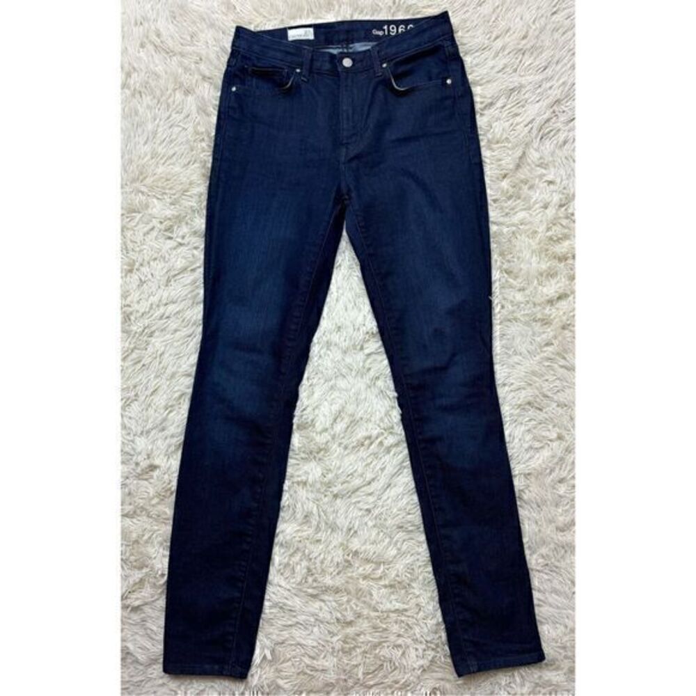 EUC Women’s Dark Blue GAP 27 Regular High Rise Skinny Jeans - Picture 1 of 7